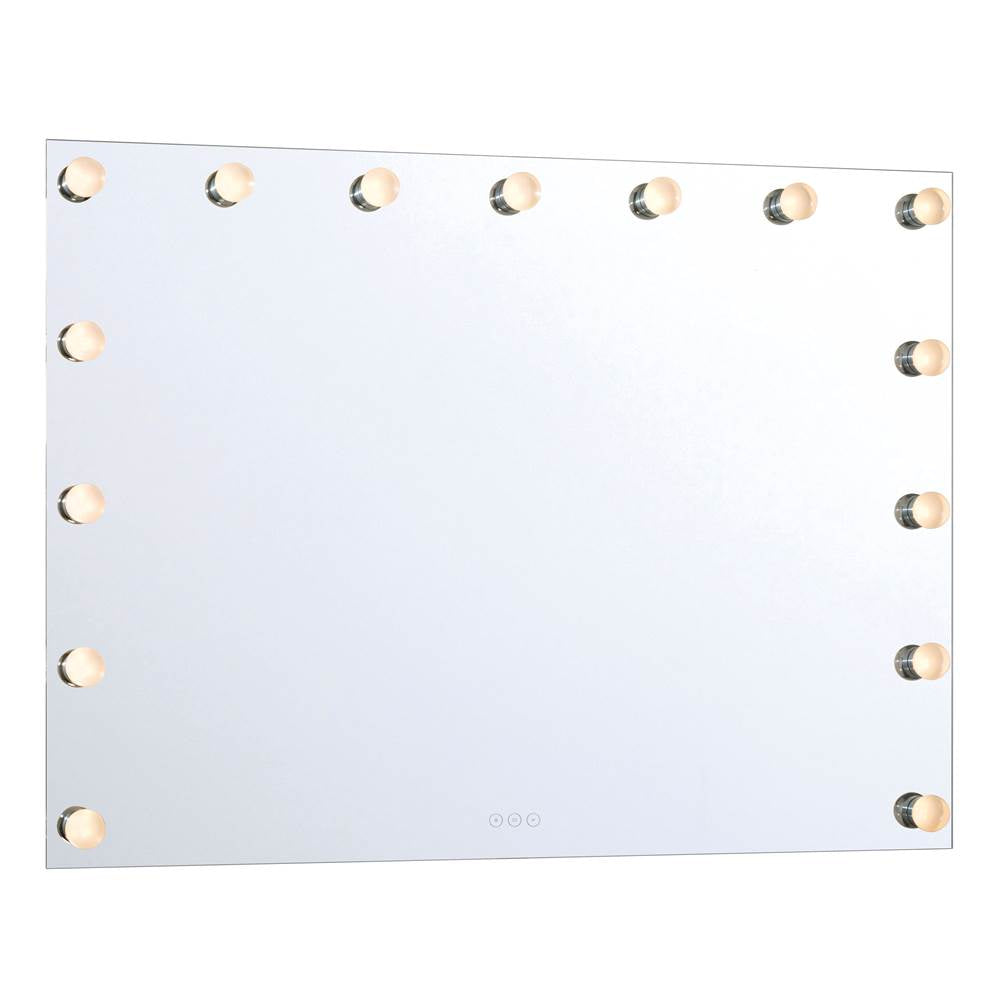 Golden Lighting 8195-48M WHT-A Matte White Yep By Golden Lighting Starlight Integrated Led 48in Mirror With Globe Diffusers Image 1