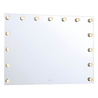 Golden Lighting 8195-48M WHT-A Matte White Yep By Golden Lighting Starlight Integrated Led 48in Mirror With Globe Diffusers Image 1