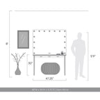 Golden Lighting 8195-48M WHT-C Matte White Yep By Golden Lighting Starlight Integrated Led 48in Mirror With Crystal Diffusers Image 2