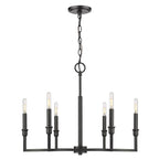 Golden Lighting Ellyn Golden Lighting Ellyn 6-light Chandelier In Matte Black