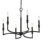 Golden Lighting 8209-6 BLK Matte Black Golden Lighting Ellyn 6-light Chandelier In Matte Black Image 4