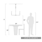 Golden Lighting 8209-6 BLK Matte Black Golden Lighting Ellyn 6-light Chandelier In Matte Black Image 2