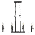 Golden Lighting Ellyn Golden Lighting Ellyn 8-light Island Light In Matte Black