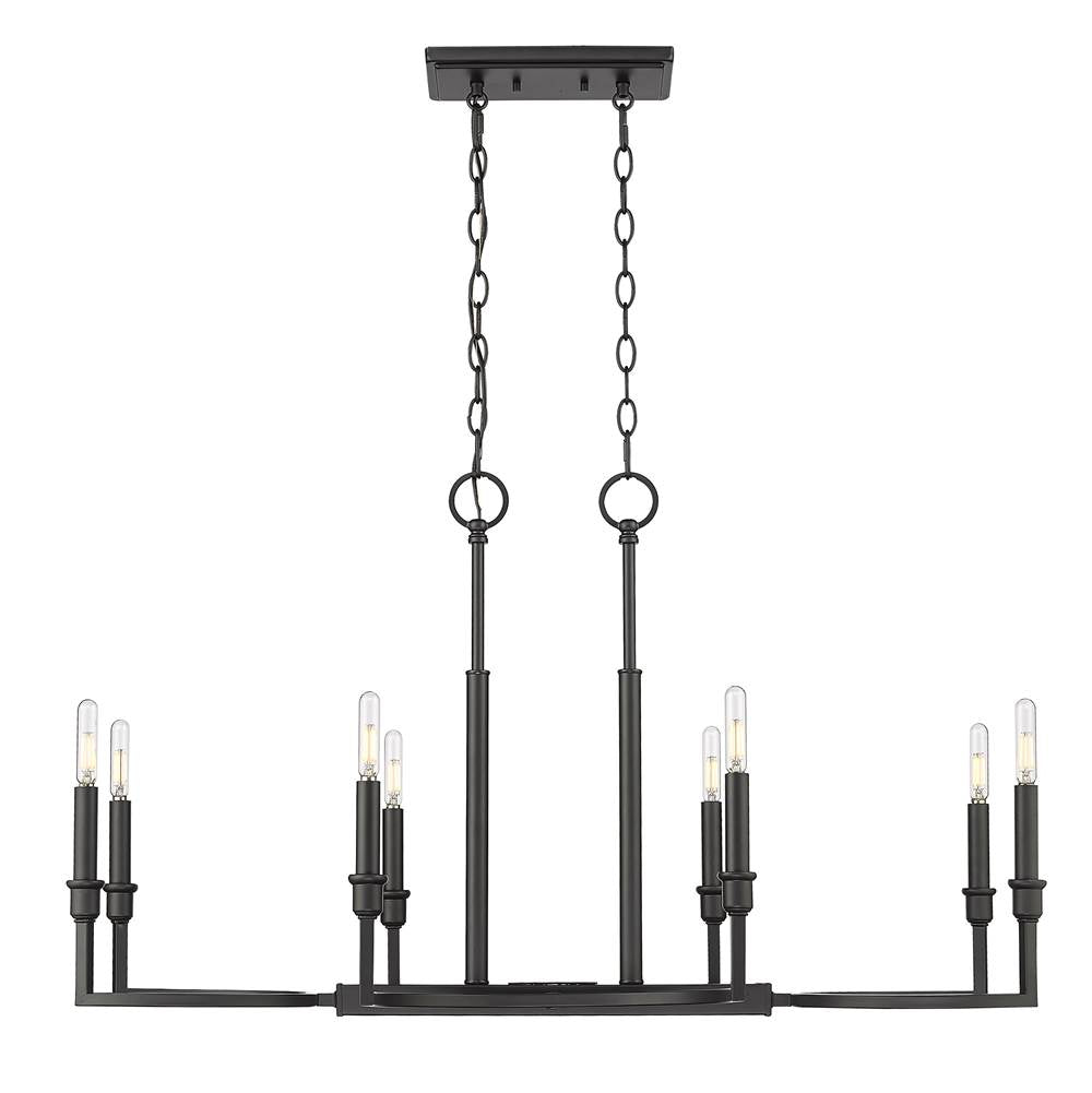 Golden Lighting Ellyn Golden Lighting Ellyn 8-light Island Light In Matte Black