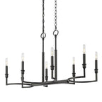 Golden Lighting 8209-LP BLK Matte Black Golden Lighting Ellyn 8-light Island Light In Matte Black Image 1
