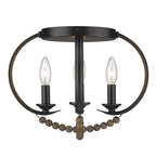 Golden Lighting Flori Golden Lighting Flori 4-light Flush Mount In Matte Black