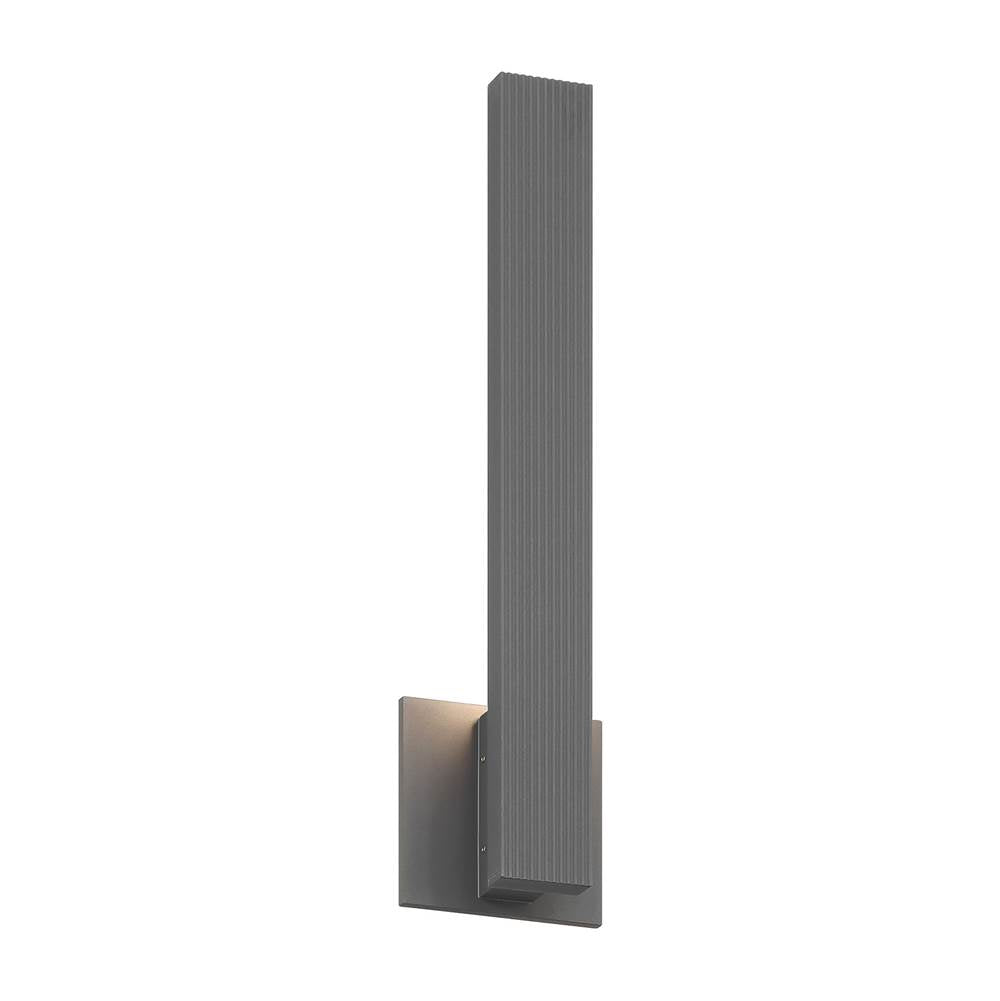 Golden Lighting 8432-OWL18 SGY Smooth Gray Golden Lighting Enso Integrated Led 18'' Outdoor Wall In Smooth Grey Image 1