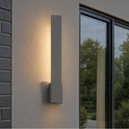 Golden Lighting 8432-OWL18 SGY Smooth Gray Golden Lighting Enso Integrated Led 18'' Outdoor Wall In Smooth Grey Image 3