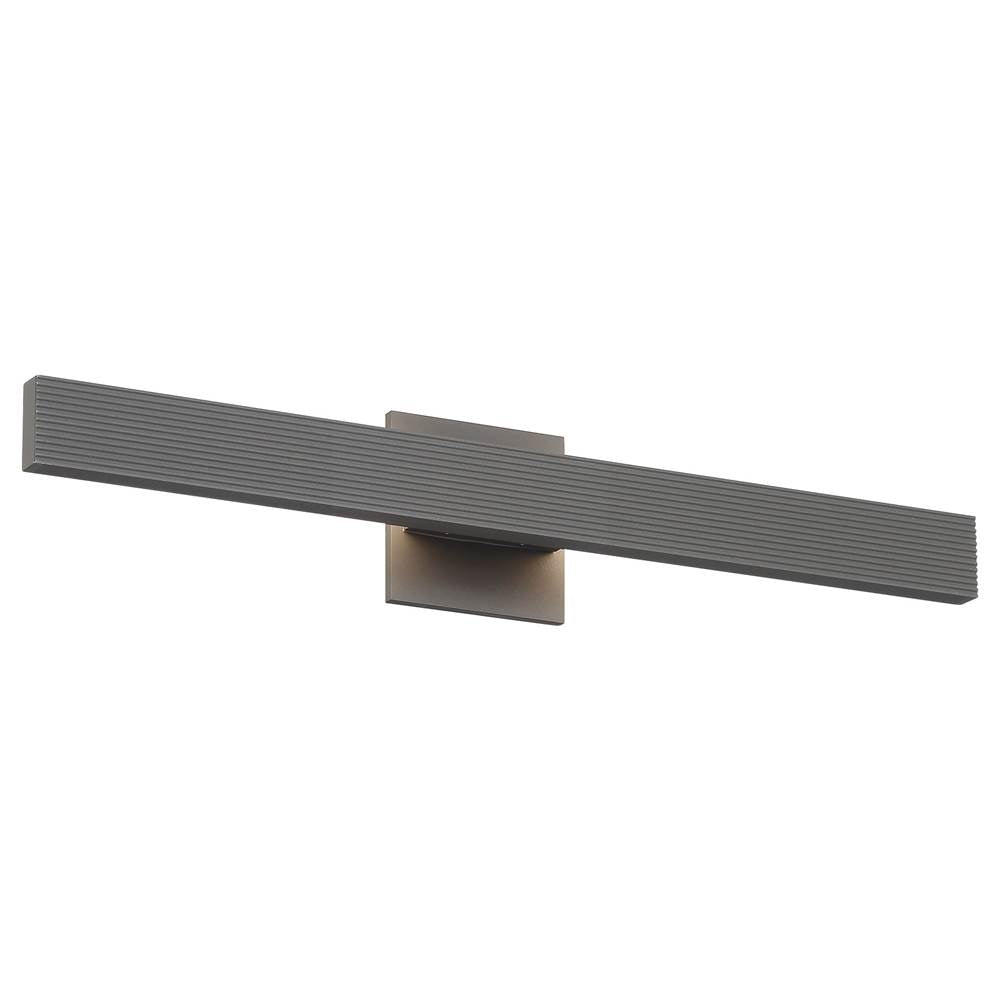 Golden Lighting 8432-OWL24 SGY Smooth Gray Golden Lighting Enso Integrated Led 24'' Outdoor Wall In Smooth Grey Image 1