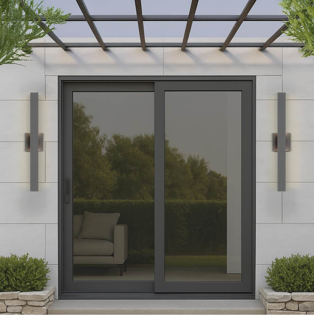 Golden Lighting 8432-OWL24 SGY Smooth Gray Golden Lighting Enso Integrated Led 24'' Outdoor Wall In Smooth Grey Image 3