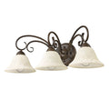 Golden Lighting 8606-BA3 RBZ-TEA Rubbed Bronze Wry Lighting Homestead 3-light Vanity In Rubbed Bronze Image 1