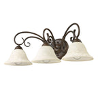 Golden Lighting 8606-BA3 RBZ-TEA Rubbed Bronze Wry Lighting Homestead 3-light Vanity In Rubbed Bronze Image 1