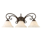 Golden Lighting Homestead Wry Lighting Homestead 3-light Vanity In Rubbed Bronze