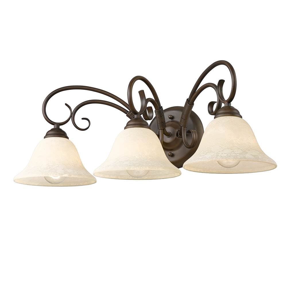 Golden Lighting 8606-BA3 RBZ-TEA Rubbed Bronze Wry Lighting Homestead 3-light Vanity In Rubbed Bronze Image 5