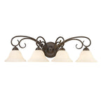 Golden Lighting Homestead Wry Lighting Homestead 4-light Vanity In Rubbed Bronze