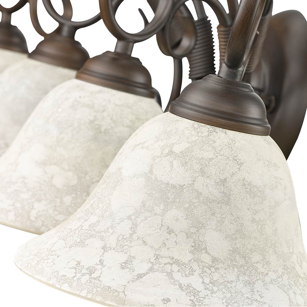 Golden Lighting 8606-BA4 RBZ-TEA Rubbed Bronze Wry Lighting Homestead 4-light Vanity In Rubbed Bronze Image 3