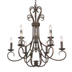 Golden Lighting 8606-CN9 RBZ Rubbed Bronze Wry Lighting Homestead 9-light Chandelier In Rubbed Bronze Image 3