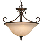 Golden Lighting 8606-SF RBZ-TEA Rubbed Bronze Wry Lighting Homestead 3-light Semi-flush Mount In Rubbed Bronze Image 1