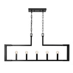 Golden Lighting Kinsington Golden Lighting Kinsington 5-light Island Light In Matte Black