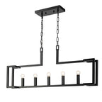 Golden Lighting 9020-LP BLK Matte Black Golden Lighting Kinsington 5-light Island Light In Matte Black Image 6