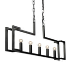 Golden Lighting 9020-LP BLK Matte Black Golden Lighting Kinsington 5-light Island Light In Matte Black Image 5