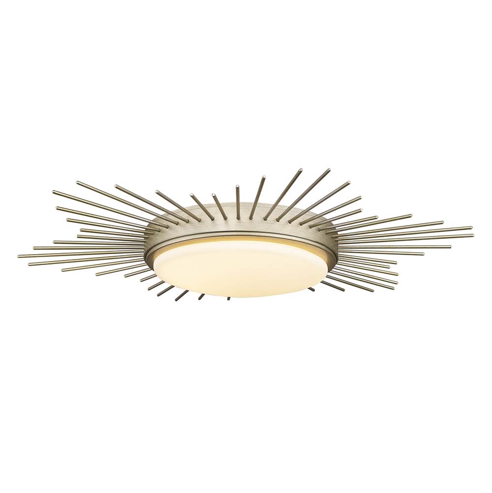 Golden Lighting 9126-FM18 WG-OP White Gold Wry Lighting Kieran Integrated Led 18in Flush Mount In White Gold Image 7