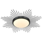 Golden Lighting 9126-FM24 BLK-OP Matte Black Wry Lighting Kieran Integrated Led 24in Flush Mount In Matte Black Image 1