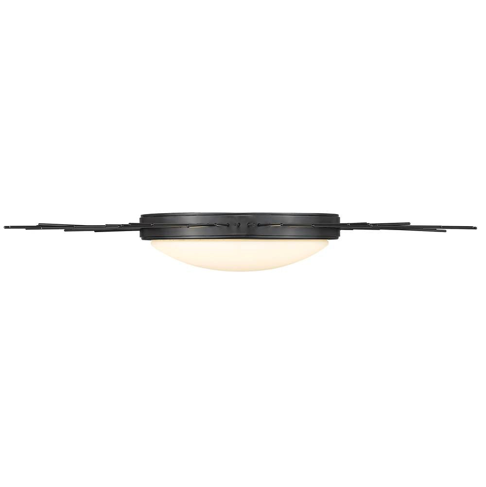 Golden Lighting Kieran Wry Lighting Kieran Integrated Led 24in Flush Mount In Matte Black