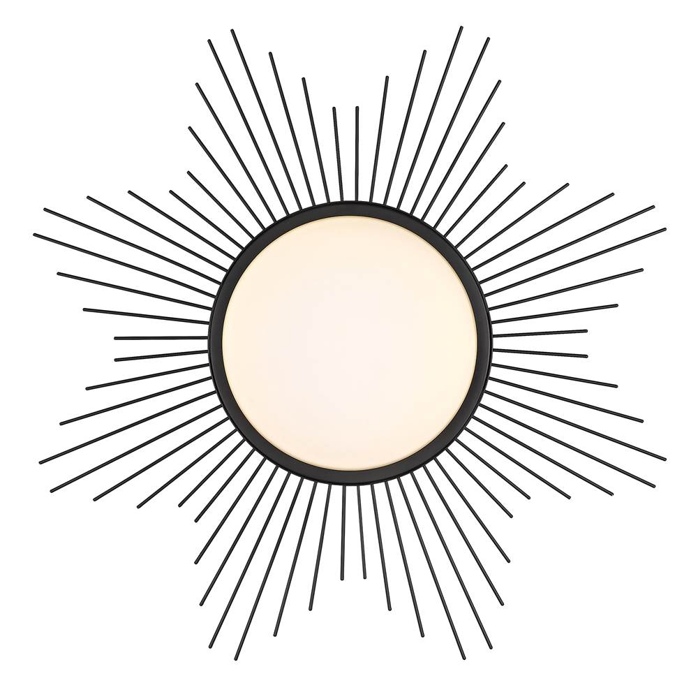 Golden Lighting 9126-FM24 BLK-OP Matte Black Wry Lighting Kieran Integrated Led 24in Flush Mount In Matte Black Image 5