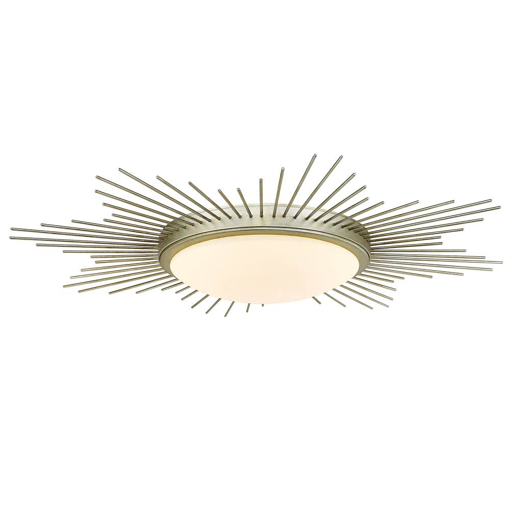 Golden Lighting 9126-FM24 WG-OP White Gold Wry Lighting Kieran Integrated Led 24in Flush Mount In White Gold Image 6