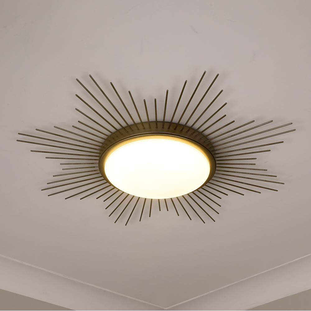 Golden Lighting 9126-FM24 WG-OP White Gold Wry Lighting Kieran Integrated Led 24in Flush Mount In White Gold Image 4