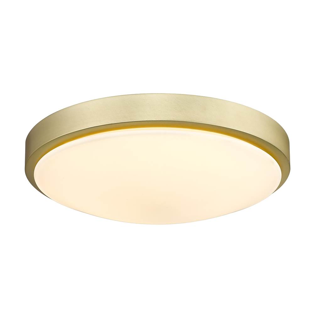 Golden Lighting 9128-FM13 BCB-OP Brushed Champagne Brass Golden Lighting Gabi Integrated Led 12in Flush Mount In Brushed Champagne Brass Image 1