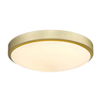 Golden Lighting 9128-FM13 BCB-OP Brushed Champagne Brass Golden Lighting Gabi Integrated Led 12in Flush Mount In Brushed Champagne Brass Image 1