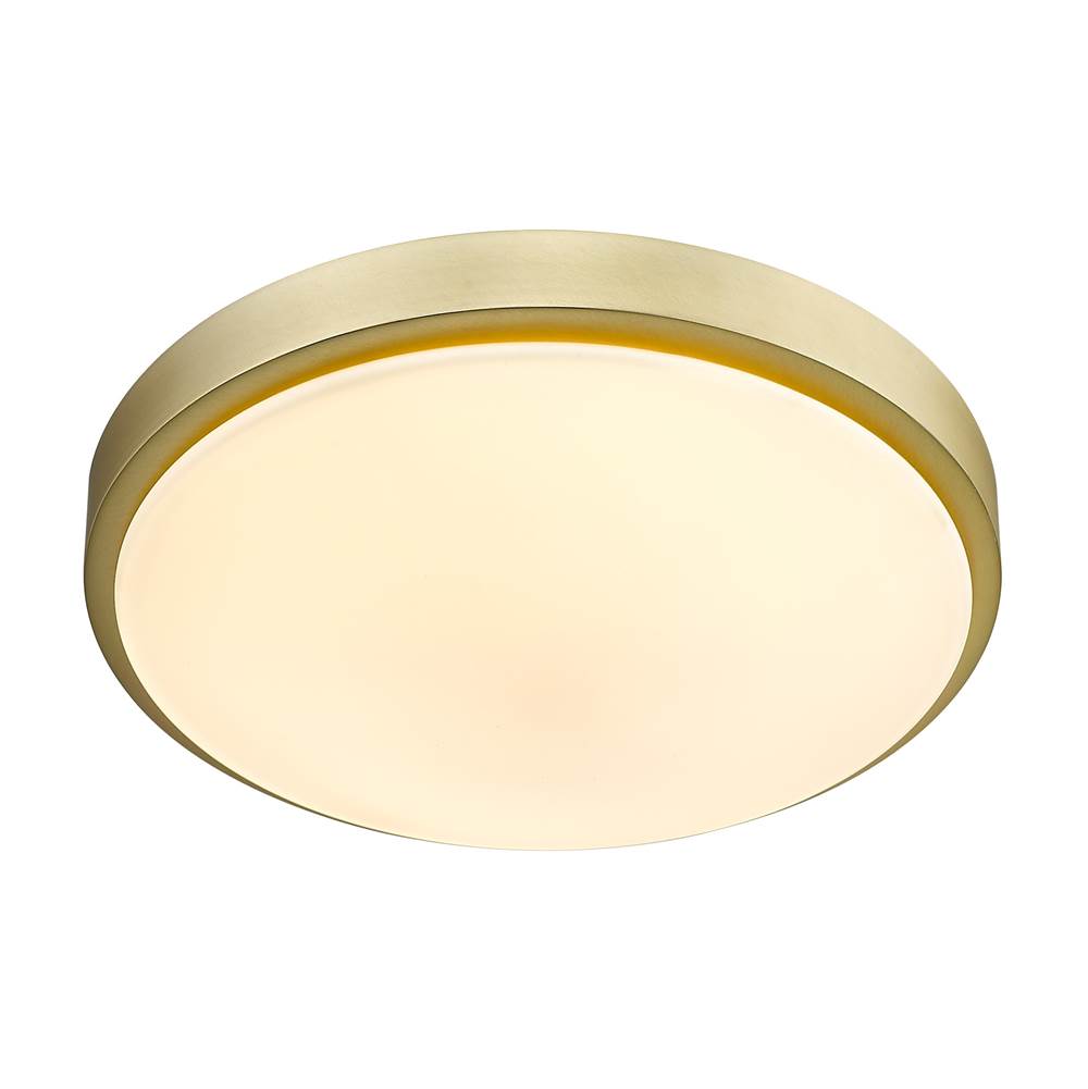 Golden Lighting 9128-FM13 BCB-OP Brushed Champagne Brass Golden Lighting Gabi Integrated Led 12in Flush Mount In Brushed Champagne Brass Image 5