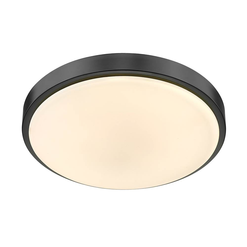 Golden Lighting 9128-FM13 BLK-OP Matte Black Golden Lighting Gabi Integrated Led 12in Flush Mount In Matte Black Image 5