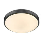 Golden Lighting 9128-FM13 BLK-OP Matte Black Golden Lighting Gabi Integrated Led 12in Flush Mount In Matte Black Image 5
