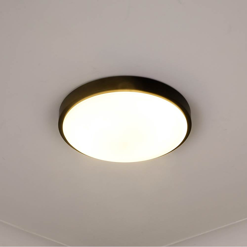 Golden Lighting 9128-FM13 BLK-OP Matte Black Golden Lighting Gabi Integrated Led 12in Flush Mount In Matte Black Image 4