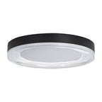 Golden Lighting 9518-16 SNB-CLR Sand Black Wry Lighting Ondulada Integrated Led 16in Flush Mount In Sand Black And Clear Glass Image 5