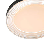 Golden Lighting 9518-16 SNB-CLR Sand Black Wry Lighting Ondulada Integrated Led 16in Flush Mount In Sand Black And Clear Glass Image 4