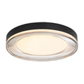 Golden Lighting 9518-16 SNB-SMK Sand Black Wry Lighting Ondulada Integrated Led 16in Flush Mount In Sand Black And Smoky Acrylic Image 1