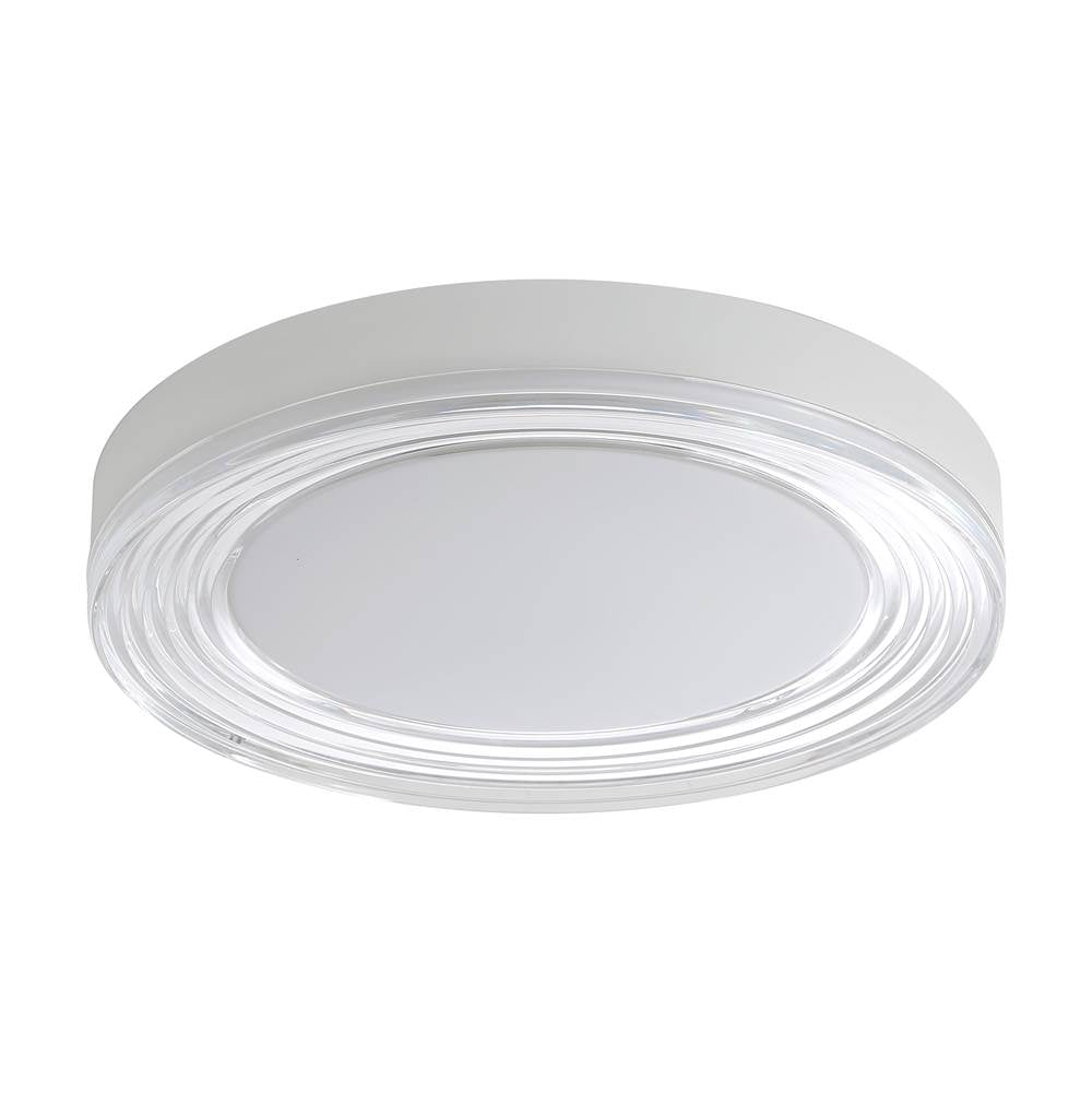 Golden Lighting Ondulada Wry Lighting Ondulada Integrated Led 16in Flush Mount In Sand Black And Clear Glass