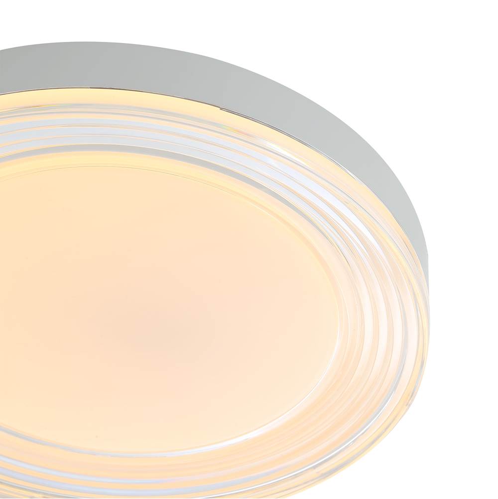 Golden Lighting 9518-16 SNW-CLR Sand White Wry Lighting Ondulada Integrated Led 16in Flush Mount In Sand White And Clear Glass Image 4