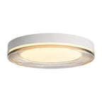 Golden Lighting Ondulada Wry Lighting Ondulada Integrated Led 16in Flush Mount In Sand Black And Smoky Acrylic