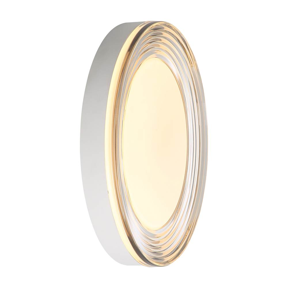 Golden Lighting 9518-16 SNW-SMK Sand White Wry Lighting Ondulada Integrated Led 16in Flush Mount In Sand White And Smoky Acrylic Image 5