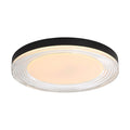 Golden Lighting 9518-20 SNB-CLR Sand Black Wry Lighting Ondulada Integrated Led 20in Flush Mount In Sand Black And Clear Glass Image 1