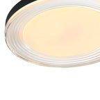 Golden Lighting 9518-20 SNB-CLR Sand Black Wry Lighting Ondulada Integrated Led 20in Flush Mount In Sand Black And Clear Glass Image 4
