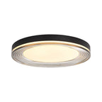 Golden Lighting Ondulada Wry Lighting Ondulada Integrated Led 20in Flush Mount In Sand Black And Smoky Acrylic