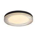 Golden Lighting 9518-20 SNB-SMK Sand Black Wry Lighting Ondulada Integrated Led 20in Flush Mount In Sand Black And Smoky Acrylic Image 1