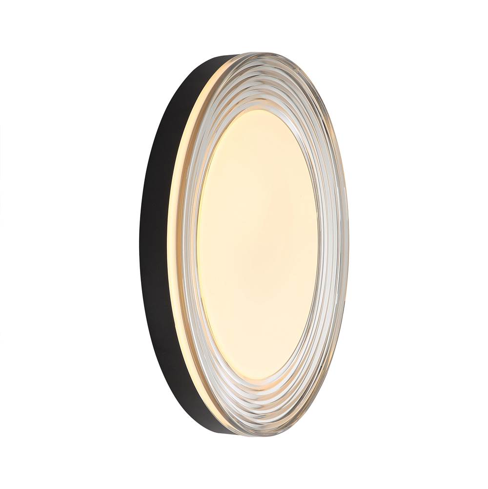Golden Lighting 9518-20 SNB-SMK Sand Black Wry Lighting Ondulada Integrated Led 20in Flush Mount In Sand Black And Smoky Acrylic Image 5