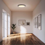 Golden Lighting 9518-20 SNB-SMK Sand Black Wry Lighting Ondulada Integrated Led 20in Flush Mount In Sand Black And Smoky Acrylic Image 3